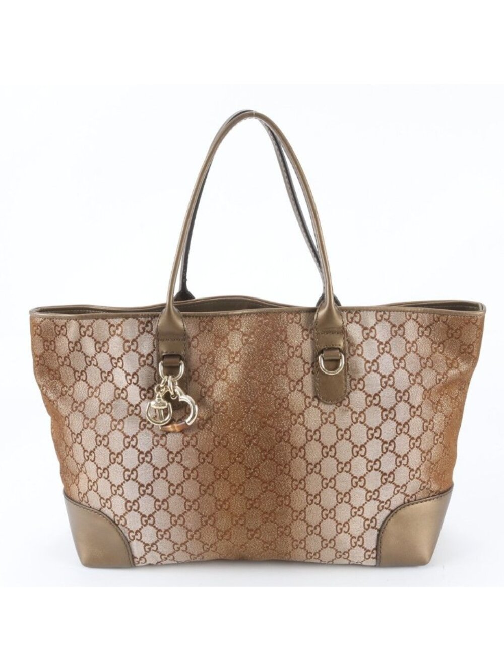 Gucci GG Canvas Heartbit Leather Tote Shoulder